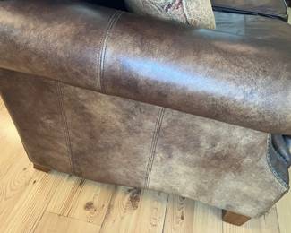 12	$425 	Thomasville Leather Sofa - Brown. 
		  75W X 23D X 36H
