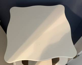 34	$38 	Small End Table - White Painted Wood
		    12W X 12D X 30H

