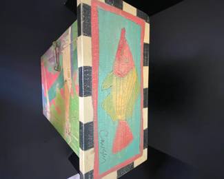 $175 - Cawson signed wall cabinet 15x24x71/4 Tropical  purchased at Pensacola Art Festival 