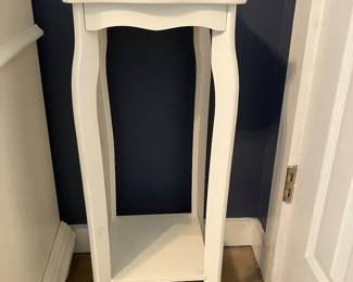 34	$38 	Small End Table - White Painted Wood
		    12W X 12D X 30H
