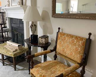 Wood carved antique chair