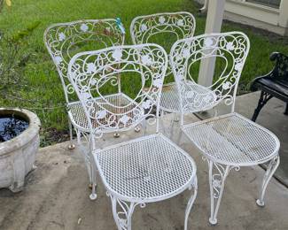 Cast iron metal chairs