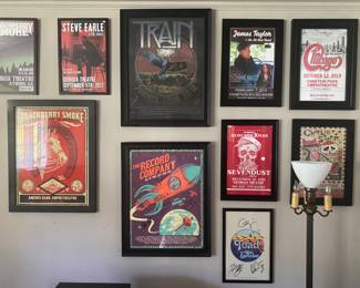 Concert posters- many autographed 
