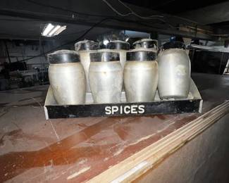 old aluminum spice rack