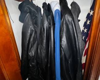 leather coat closet