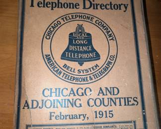 1915 CHICAGO TELEPHONE DIRECTORY BOOK