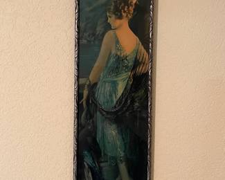 1924  Beautiful framed calendar top