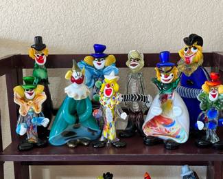 Murano Art Glass clowns