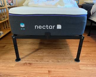 Two NEW never used oversize TWIN NECTAR one piece pillow top twin beds with bases. Comes with mattress cover, sheets, blanket and pillow sham. 