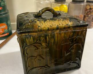 Antique RARE stoneware BREAD crock