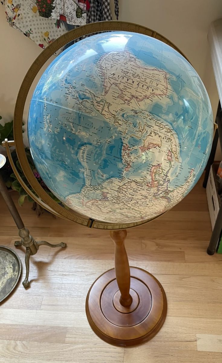 Vintage Replogle world Nation series floor globe.