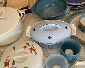 Assorted casserole dishes.