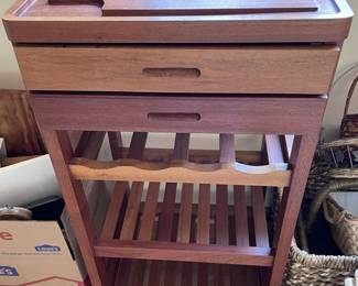 Teak kitchen trolley.