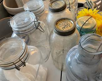 Assorted jars.