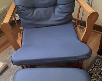 Glider with matching ottoman.