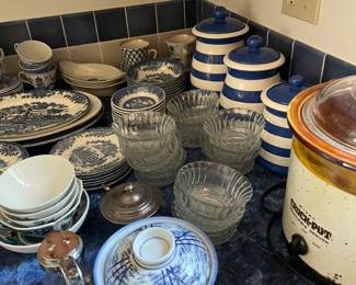 Al things blue and white.