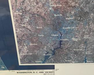 Washington D.C. and vicinity wall map.