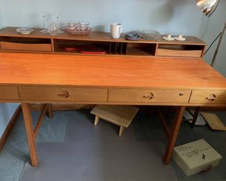 Danish modern flip-top desk.