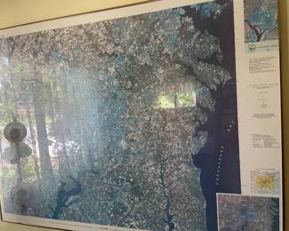 Washington D.C. and vicinity wall map.