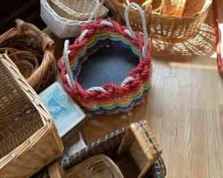 Large selection of baskets.
