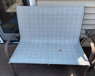Double patio chair.