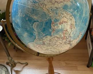 Vintage Replogle world Nation series floor globe.