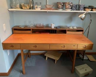 Danish modern flip-top desk.