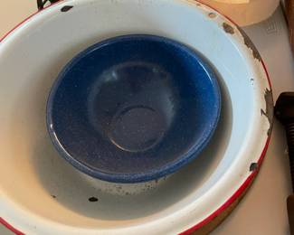 Enamel bowls.