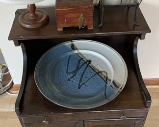 Small wooden cabinet.