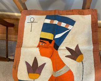 Vintage Egyptian applique wall panel.