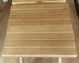 Pair of folding tables.