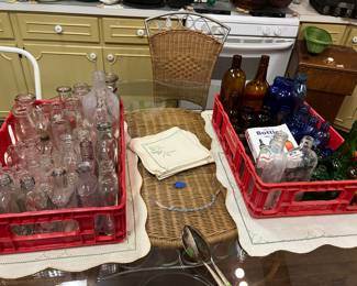 Large selection of old bottles 