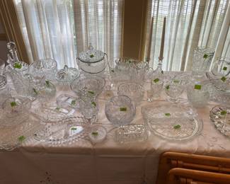 Large selection of glass and fine crystal 