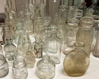 Large clear bottle collection 