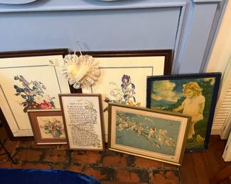 vintage framed artwork