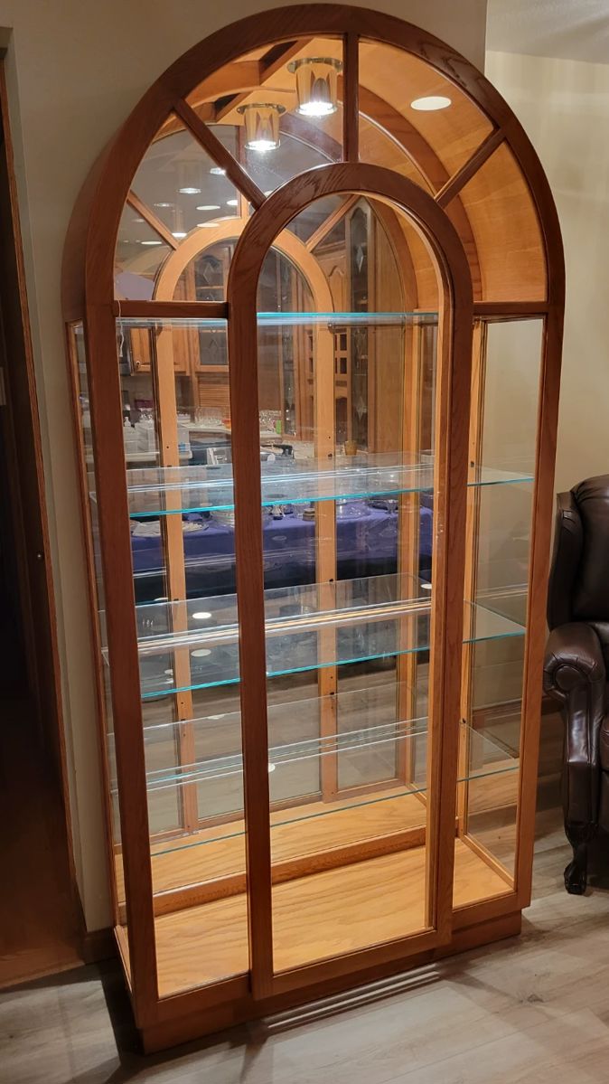 Beautiful Lighted Curio Cabinet 