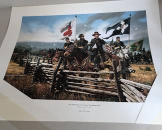 Civil war print, signed