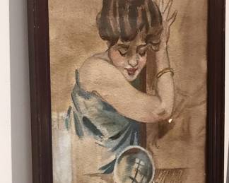 "Girl With Crystal Ball", 1916