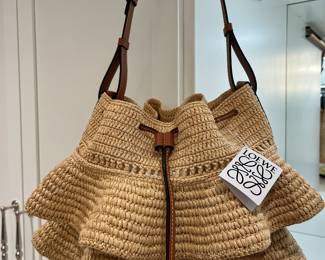 Loewe 2022 Ruffled Raffia Balloon 