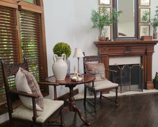 Pie Crust Table and a Pair of Antique Chairs!