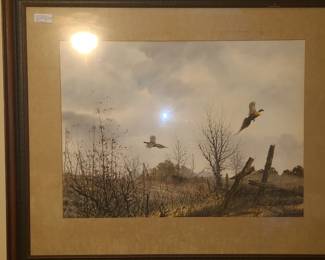 Pair of these original works by listed artist David Hagerbaumer. Purchased at Abercrombie and Fitch,  N.Y.C. 