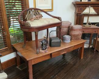 French Bench with Swans 