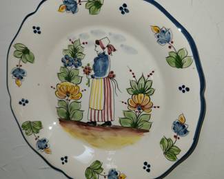 Several of these French Faience Pottery Plates 