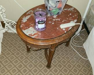 Antique Marble Topped French Table 