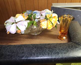 Unique glass floral arrangement 