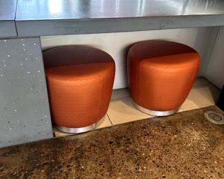 Orange ottomans $125 each 