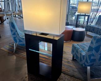 Contemporary Floor lights with electrical outlets x3 $400 each 