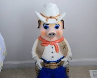 Vintage Large Western Piggy Bank