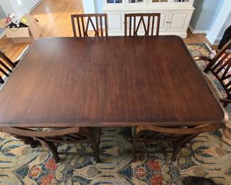 Bernhardt Furniture Wood Dining Room Table and 8 Chairs