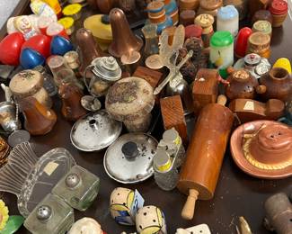 Antique salt & pepper shaker collection